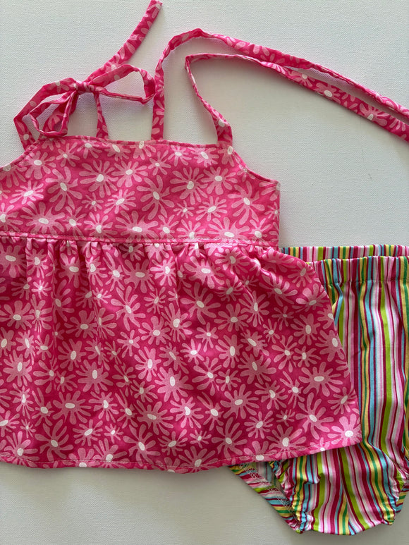 TIE SHOULDER TOP & BLOOMERS