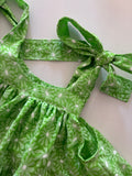 'GREEN DAISY' Tie Shoulder Ruffle Dress