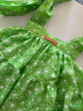 'GREEN DAISY' Tie Shoulder Ruffle Dress