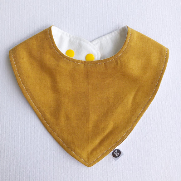 'MUSTARD LINEN' basic bib