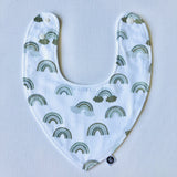 zOrganic cotton 'SAGE RAINBOWS' basic bib
