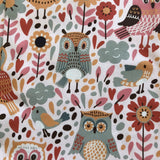 SET OF THREE BASIC BABY BIBS 'OWLS & SAGE FLOWERS'