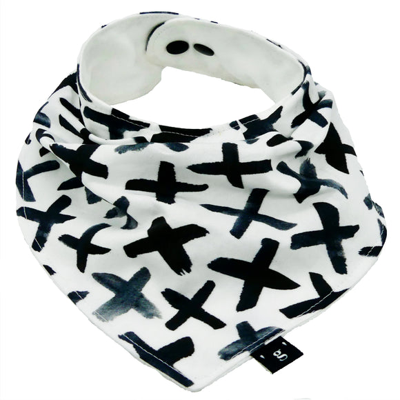 'MESSY CROSS' scarf bib