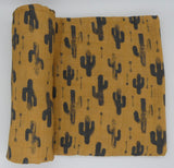 Baby wrap/swaddle 'DESERT OCHRE' sweet pea gauze