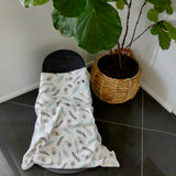 'FEATHERS' pram blanket