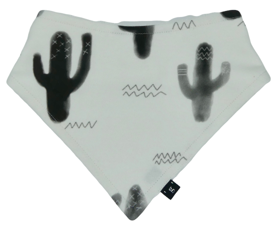 zzOrganic cotton basic bandana bib 'WATERCOLOUR CACTUS'