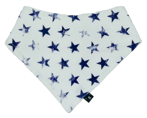 zzOrganic cotton basic bandana bib 'NAVY STARS'