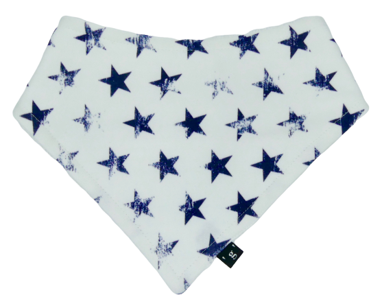 zzOrganic cotton basic bandana bib 'NAVY STARS'