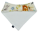zzOrganic cotton basic bandana bib 'AUTUMN ROSE-Cream'