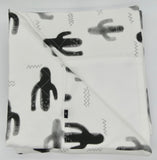 'WATERCOLOUR CACTUS' pram blanket