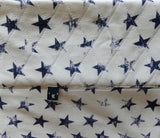 'NAVY STARS' pram blanket