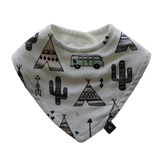 zzz 'TEEPEES' basic bib and burp cloth set