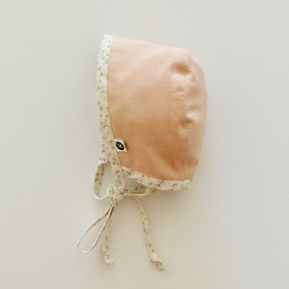 'RECYCLED COTTON BABY BONNET - BRIMLESS'