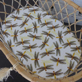 'DRAGONFLY' fitted bassinet sheet/change mat cover