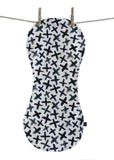 ^^'MESSY CROSS' baby burp cloth