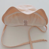'RECYCLED COTTON BABY BONNET - 4cm brim'