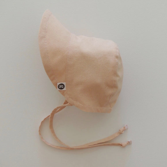 'RECYCLED COTTON BABY BONNET - 6.5cm brim'